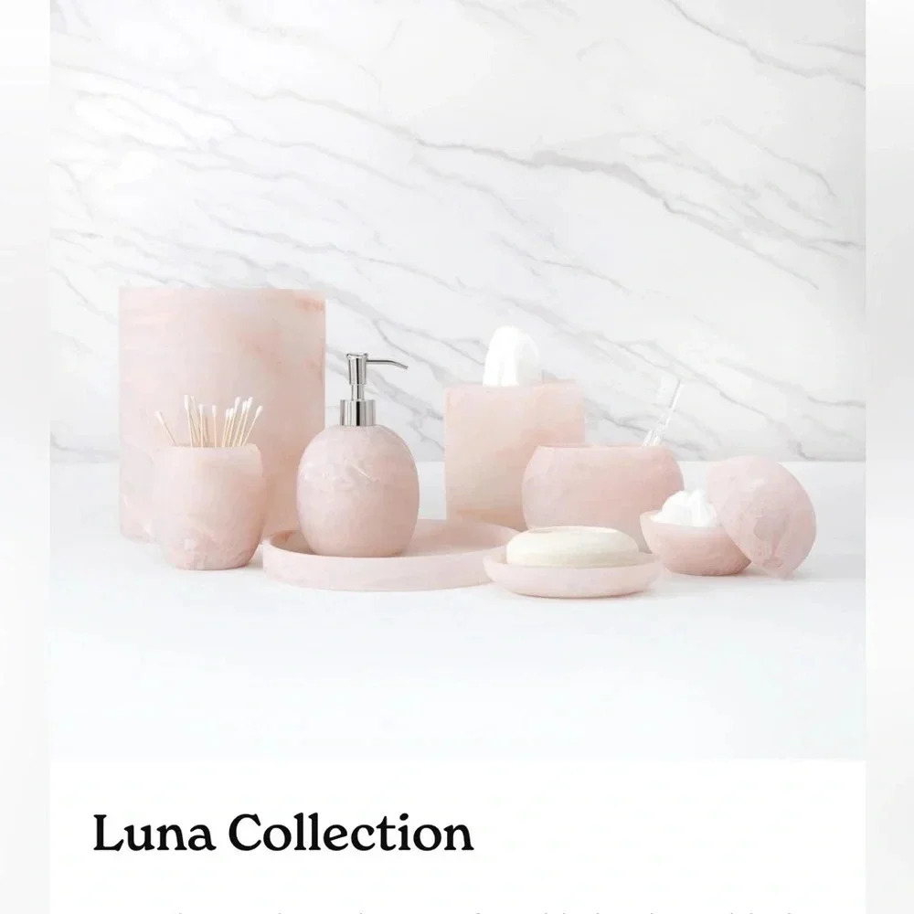 Kassatex Lotion Dispenser and Cotton Jar